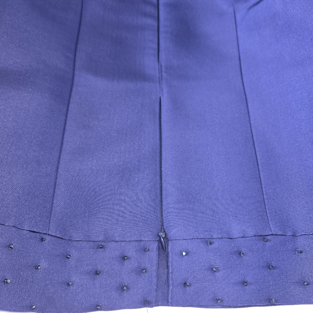 10O% Silk Olga Banartsev, Royal Blue strapless Corset  Cocktail dress size 4 - Picture 5 of 16